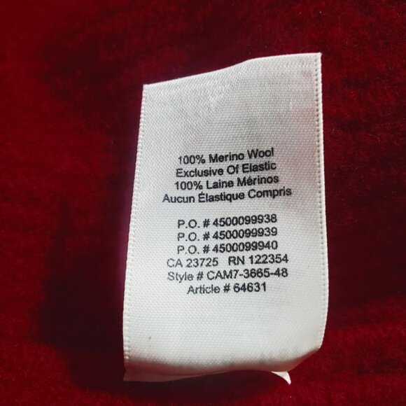 WILFRED FREE 100٪ Italian Merino Wool Rare Knit Crimson Red Open Cardigan - Picture 6 of 10